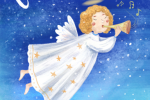 открытка "Рождественский ангел"