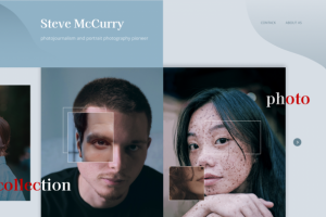 Шапка сайта-визитки для современного фотографа