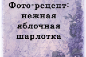 Фото-рецепт: яблочная шарлотка!