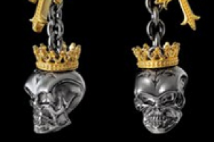 Сержио Бустаманте. Серьги «Череп». Художественная ретушь.