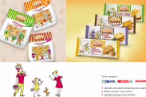 Дизайн упаковки хлебные палочки, печенье с изюмом.