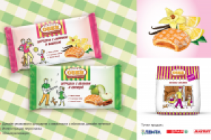 Дизайн упаковки штрудели, печенье овсяное.