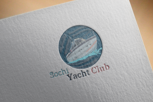 Лого для яхт клуба с мокапом.