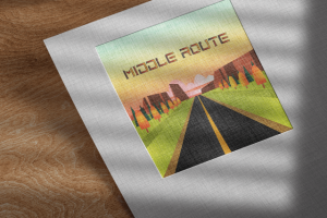 Лого-иллюстрация с мокапом.