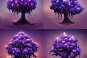 Фиолетовое волшебное дерево