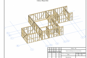 Каркас стен дома