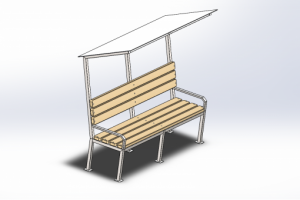 Лавочка с козырьком