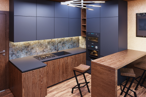 Визуализация кухни-гостиной