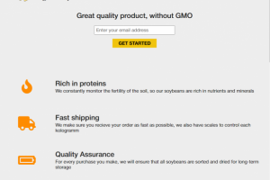 Лендинг для производителя сои