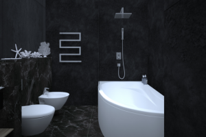 Ванная комната в ЖК "Прилесье". Вариант 1.