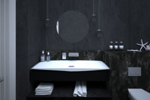 Ванная комната в ЖК "Прилесье". Вариант 1.