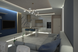 Гостиная в ЖК "Прилесье" Тольятти