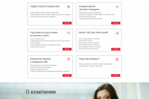 Landing page для тендерного сопровождения "A1 Tender"