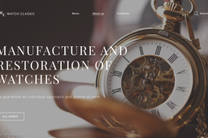 1 экран для магазина винтажных часов