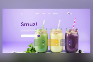 Верстка интернет-магазина смузи Smuz
