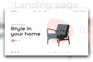 Landing page дизайнерской мебели