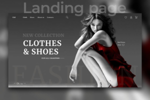 Landing page женской одежды и обуви