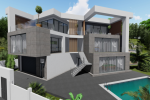 Частный дом (дизайн экстерьера в 3D)