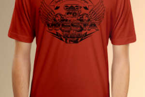 Разработка принта на футболку для торговой марки Westa red