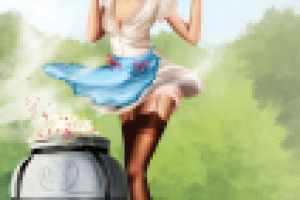 Персонаж в стиле Pin up для брендирования автомобилей