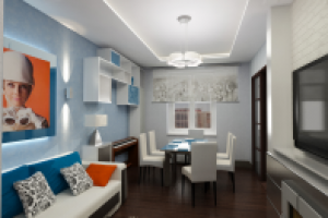 Дизайн-проект двухкомнатной квартиры в Москве