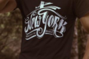 Принт на футболку в стиле леттеринг