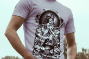 Принт на футболку в стиле Chacone girl