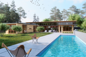 Экстерьер загородного дома.