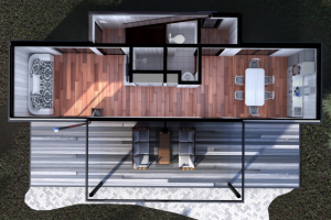 Модульные дома. Виды сверху