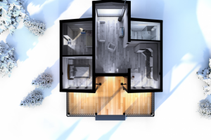 Модульные дома. Виды сверху