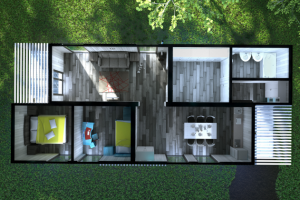 Модульные дома. Виды сверху