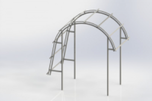 Конструкция навеса пристенка