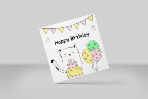 Дизайн открытки Happy Birthday