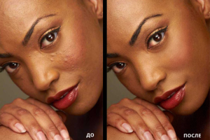 Ретушь кожи, частотное разложение