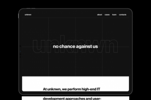 Сайт для студии UNKNWN