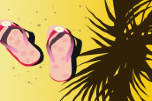 Сандалии на пляже