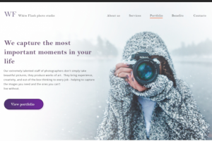Дизайн сайта для фотостудии WF