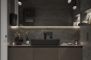 Дизайн проект санузла в офисе