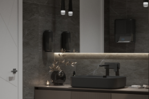 Дизайн проект санузла в офисе