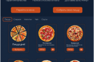 Создал дизайн для пиццерии
