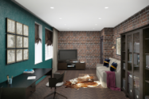 домашний кабинет в пентхаусе