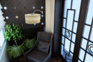 Кабинет на лоджии. Вид 3.