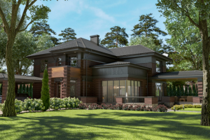 Дом в цветах и зелени