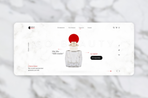 Первый экран для интернет-магазина косметики Parfum Galery