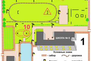 Детская карта-схема школьного двора