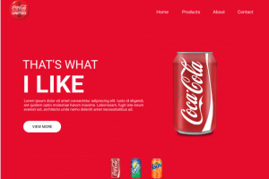 Дизайн лэндинга для кока колы в фигме
