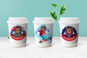 Векторные иллюстрации(визуализация на стаканчиках)