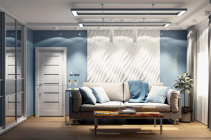 Визуализация интерьера гостиной  в средиземноморском стиле