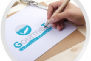 Логотип для поставщика морепродуктов «Gourmet».