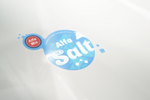 Логотип соленого лизнула для коров Alfa Salt
